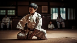 소년이 수업 중에 가라데를 하고 있다, 카라테, 고화질 사진 사진, 스포츠 배경 일러스트 및 사진 무료 다운...