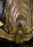Choir in central nave of Santa Maria de Leon Cathedral. 이미지 ...