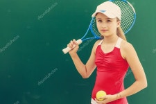 테니스-아름 다운 젊은 여자 테니스 선수 — 스톡 사진 © Gorilla #75634573 테니스-아름 다운...