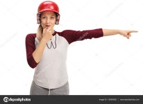 호 각을 불고 고 바로 여성 야구 코치 — 스톡 사진 © ljsphotography #135360528 호 ...