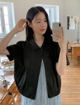 09WOMEN - 크레핀 반팔 점퍼 75389