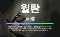 🌟월탄: ‘박종화’의 호. (박종화: 시인ㆍ소설가ㆍ문학 평론가(1901~1981). 호는 월탄(月灘). 1....