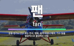🌟팬: 운동 경기나 선수 또는 연극, 영화, 음악 따위나 배우, 가수 등을 열광적으로 좋아하는 사람. - 표...