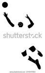 배구 선수. 배구 선수 로고. 운동선수 스톡 일러스트 2146597003 | Shutterstock