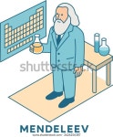 드미트리 멘델레예프의 벡터 일러스트. 러시아 화학자 스톡 벡터(로열티 프리) 2626256387 | Shut...