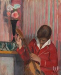 Pierre Lebasque jouant de la guitare (circa 1926-1927) by He...