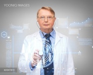 calm doctor or professor with stethoscope - 당신의 크리에이티브 파트너, ...